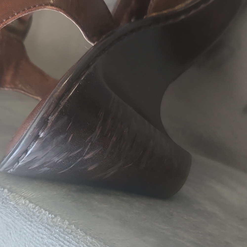 Born Chocolate Brown Women's Heeled Sandals - Picture 9 of 10